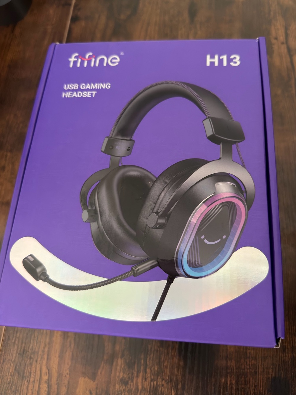 FIFINE AmpliGame H13WP USB Gaming Headset Wired, Customizable RGB Black NEW